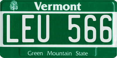 VT license plate LEU566