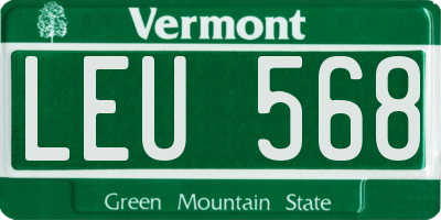 VT license plate LEU568