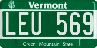 VT license plate LEU569