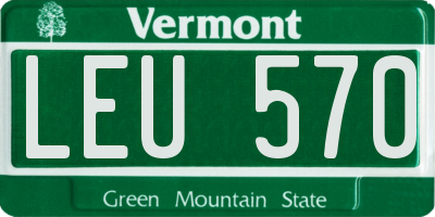 VT license plate LEU570