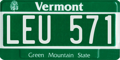 VT license plate LEU571