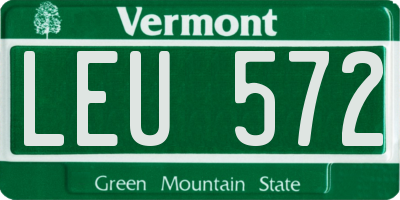 VT license plate LEU572