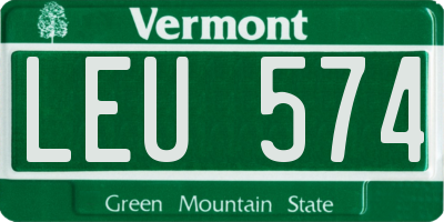VT license plate LEU574