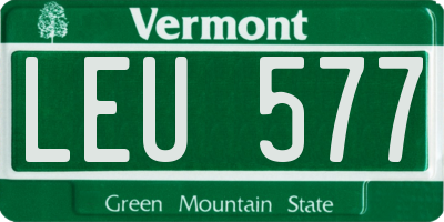 VT license plate LEU577