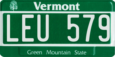 VT license plate LEU579