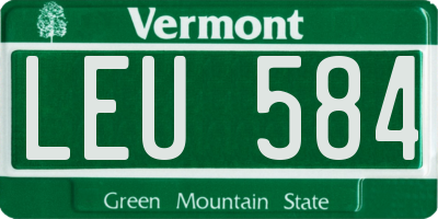 VT license plate LEU584