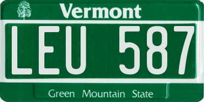 VT license plate LEU587