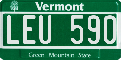 VT license plate LEU590