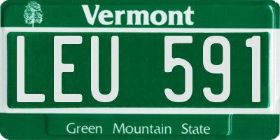 VT license plate LEU591