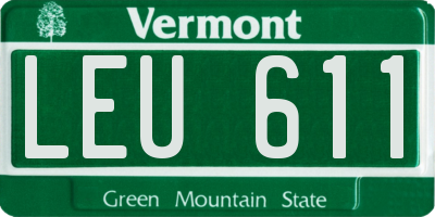 VT license plate LEU611