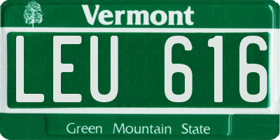 VT license plate LEU616