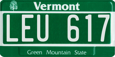 VT license plate LEU617