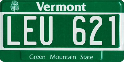 VT license plate LEU621