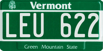VT license plate LEU622