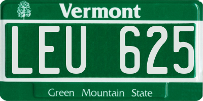 VT license plate LEU625