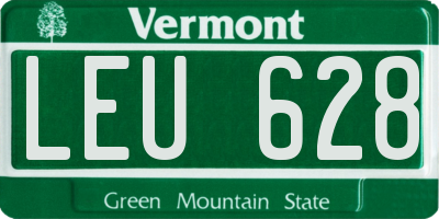 VT license plate LEU628