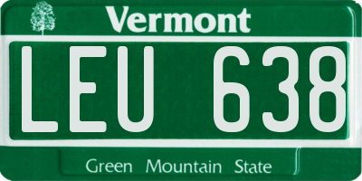 VT license plate LEU638