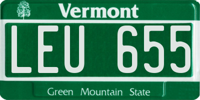 VT license plate LEU655