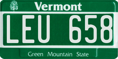 VT license plate LEU658