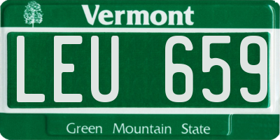 VT license plate LEU659