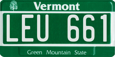 VT license plate LEU661
