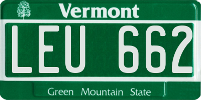 VT license plate LEU662