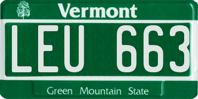 VT license plate LEU663