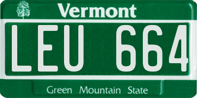 VT license plate LEU664