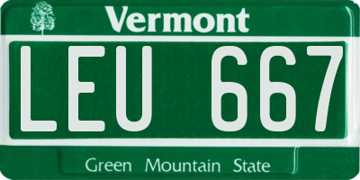 VT license plate LEU667