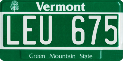 VT license plate LEU675