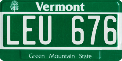 VT license plate LEU676