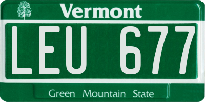 VT license plate LEU677