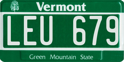 VT license plate LEU679