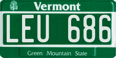 VT license plate LEU686
