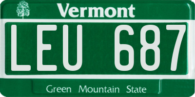 VT license plate LEU687