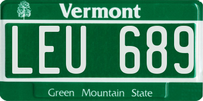 VT license plate LEU689