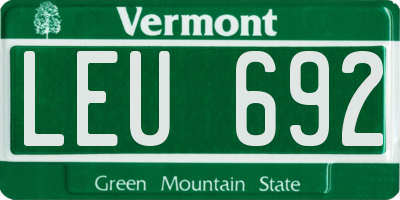 VT license plate LEU692