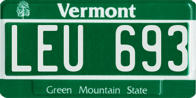 VT license plate LEU693