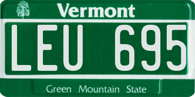 VT license plate LEU695