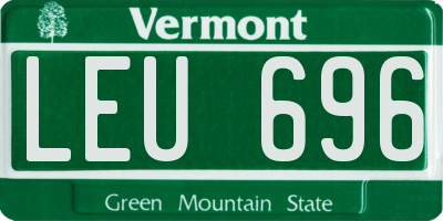 VT license plate LEU696