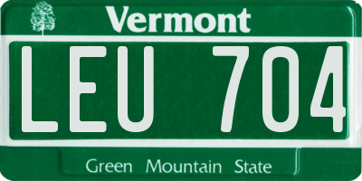 VT license plate LEU704