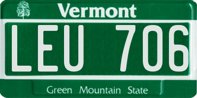 VT license plate LEU706
