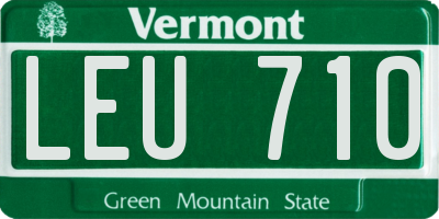 VT license plate LEU710