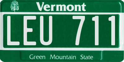 VT license plate LEU711