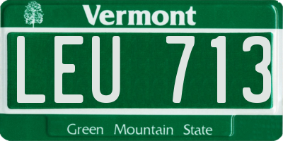 VT license plate LEU713