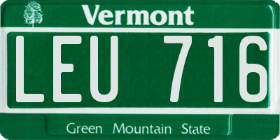 VT license plate LEU716