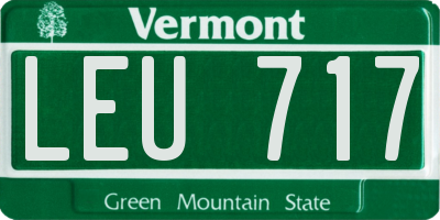 VT license plate LEU717