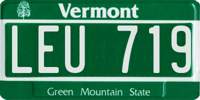 VT license plate LEU719
