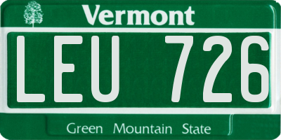 VT license plate LEU726