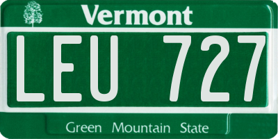 VT license plate LEU727